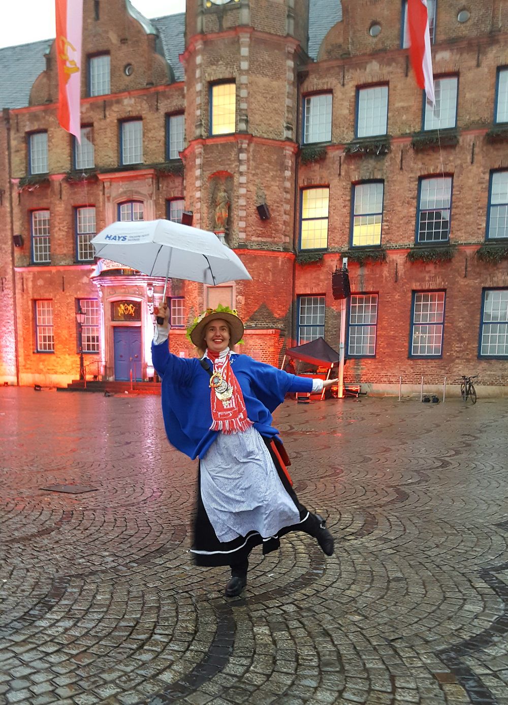 Stefanie singing in the rain - hinterher war es aber trocken